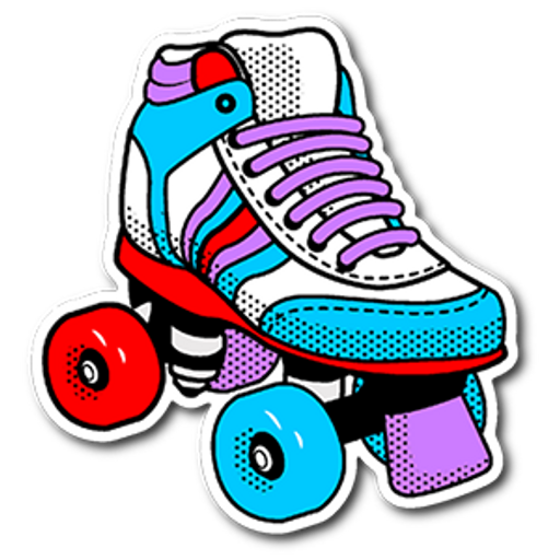 80's Roller Skates Sticker