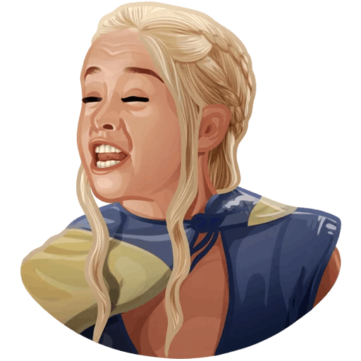 here is a Daenerys Targaryen Derp from the Game of Thrones collection for sticker mania