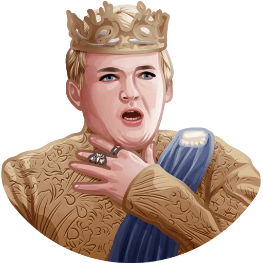 here is a Joffrey Baratheon from the Game of Thrones collection for sticker mania