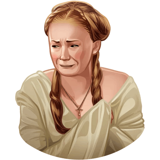 here is a Sansa Stark from the Game of Thrones collection for sticker mania
