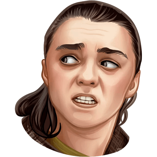 here is a Arya stark from the Game of Thrones collection for sticker mania