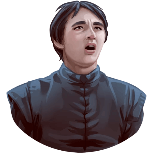 here is a Bran Stark from the Game of Thrones collection for sticker mania
