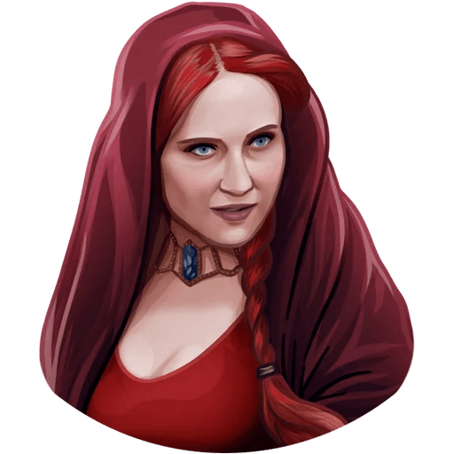 here is a Melisandre from the Game of Thrones collection for sticker mania