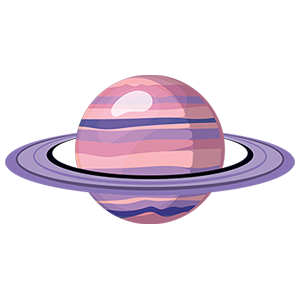 cool and cute Saturn Planet Sticker  for stickermania