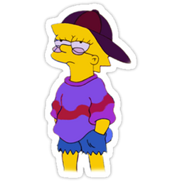 Lisa Simpson Hippie Sticker - Sticker Mania