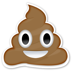 cool and cute Emoji Pile of Poo Sticker for stickermania