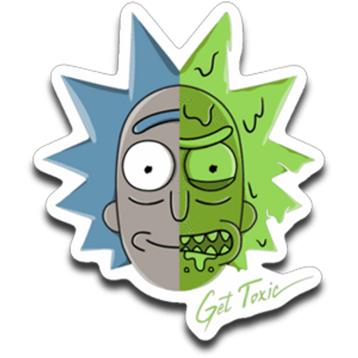 Acid Rick sticker from Rick and Morty