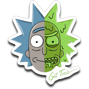 here is a Acid Rick sticker from Rick and Morty from the Rick and Morty collection for sticker mania