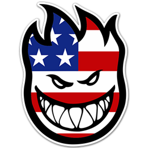Spitfire USA Flag Logo Skateboard Sticker