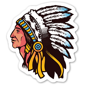 cool and cute Indian Chief Sticker for stickermania
