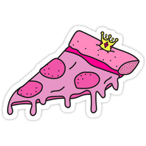 Pink Pizza Slice Sticker
