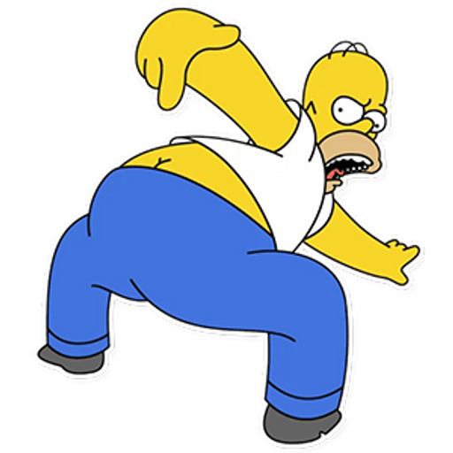 Homer Simpson "Kiss my Yellow Butt!!" Sticker