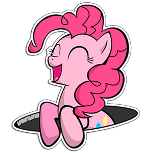 My Little Pony Pinkie Pie laughing sticker