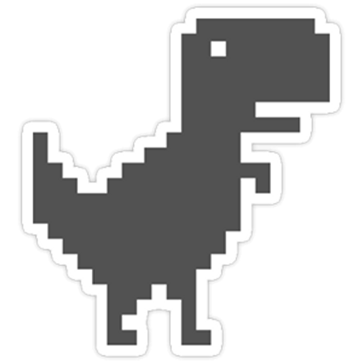 here is a Chrome T-Rex Sticker from the Noob Pack collection for sticker mania
