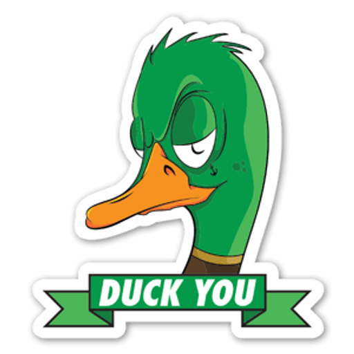 here is a Duck You Sticker from the Animals collection for sticker mania