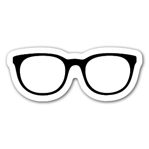 here is a Black Glasses Sticker from the Noob Pack collection for sticker mania