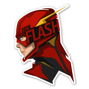 cool and cute Art The Flash Sticker for stickermania