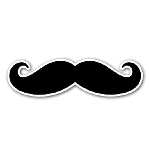 here is a Black Mustache Sticker from the Face Decorations collection for sticker mania