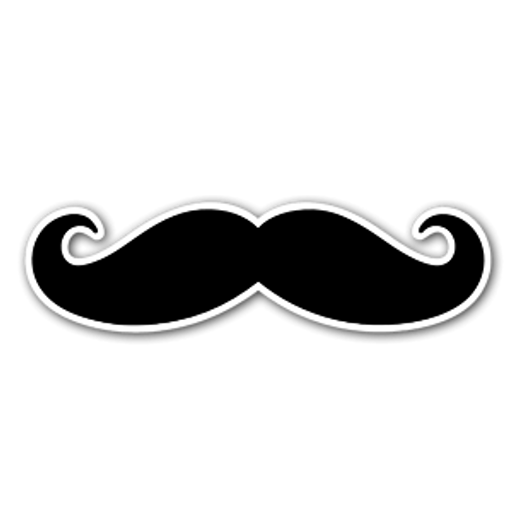 Black Mustache Sticker Sticker Mania