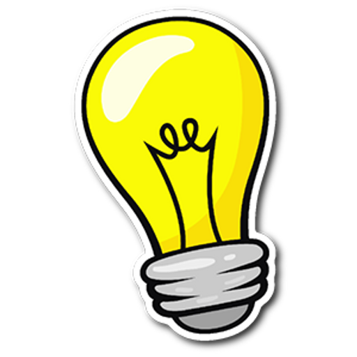 here is a Idea Light Bulb from the Noob Pack collection for sticker mania