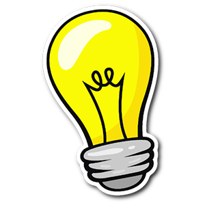 cool and cute Idea Light Bulb for stickermania