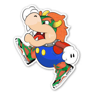 here is a Bowser Mario Sticker from the Super Mario collection for sticker mania