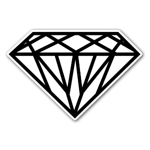 here is a White Diamond Sticker from the Noob Pack collection for sticker mania