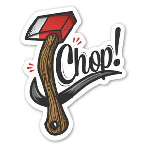 cool and cute Chop Sticker for stickermania