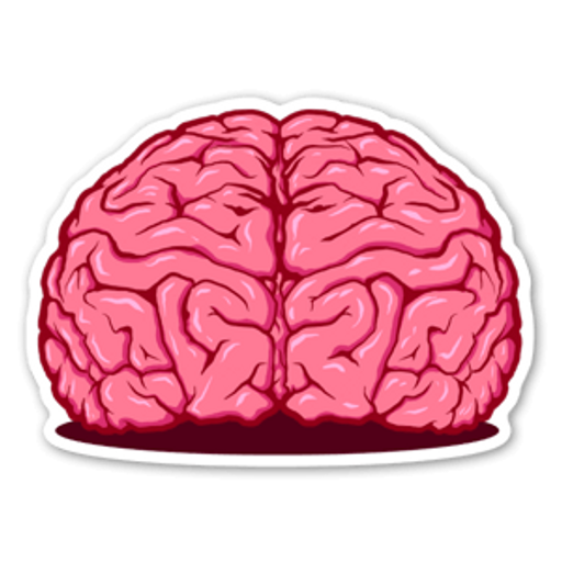 here is a Pink Brain Sticker from the Noob Pack collection for sticker mania