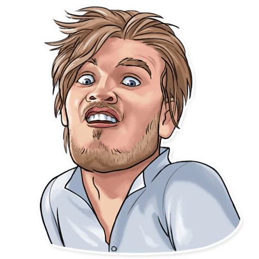 here is a PewDiePie Monkey Face Sticker from the Brofist PewDiePie collection for sticker mania