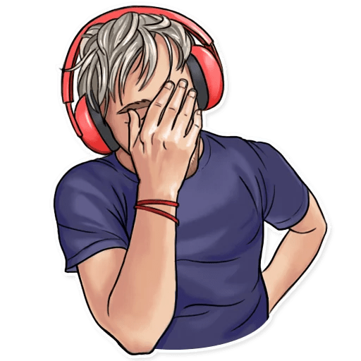 cool and cute PewDiePie Facepalm Sticker for stickermania