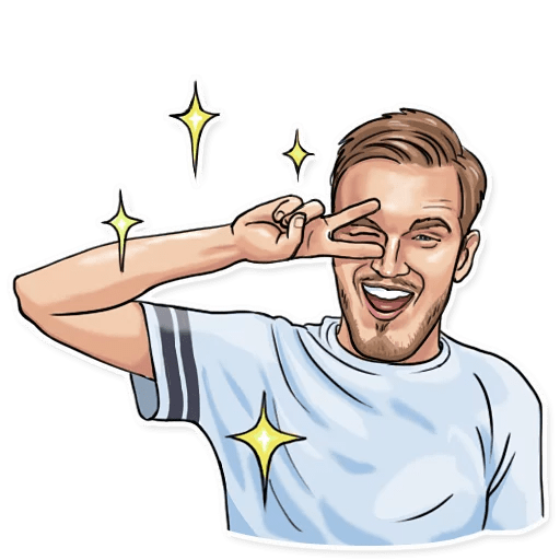 cool and cute PewDiePie Kawaii Sticker for stickermania