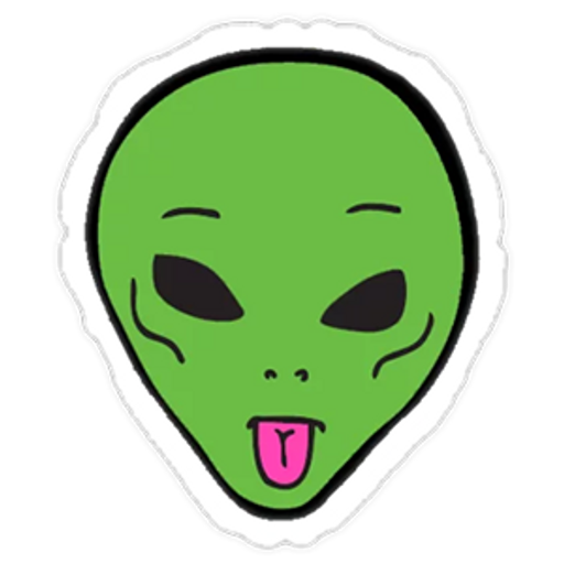 RIPNDIP Lord Alien Head Sticker - Sticker Mania