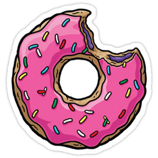 The Simpsons Donut Love Sticker