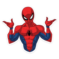 Spider-Man Facepalm with Deadpool Selfie Sticker - Sticker Mania