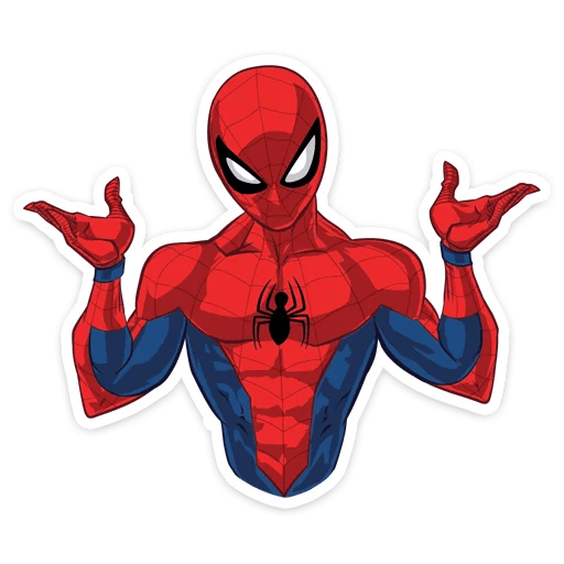 cool and cute Spider-Man I Dunno Sticker for stickermania