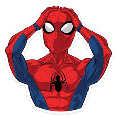 Spider-Man Facepalm with Deadpool Selfie Sticker - Sticker Mania