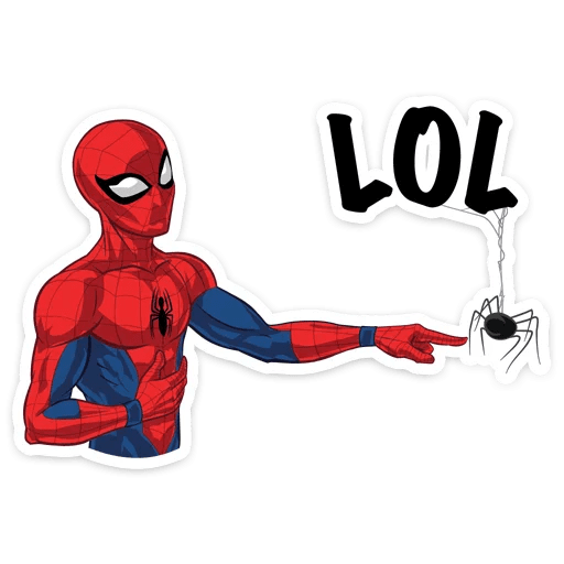 cool and cute Spider-Man LOL Spidy Sticker for stickermania