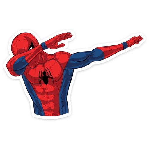 cool and cute Spider-Man Dab Sticker for stickermania