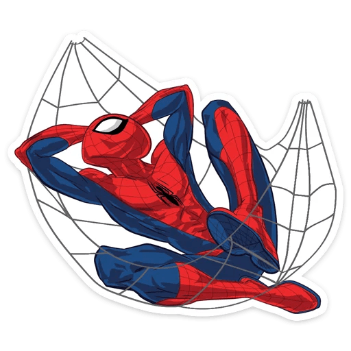 here is a Spider-Man Web Hammock Sticker from the Spider-Man collection for sticker mania