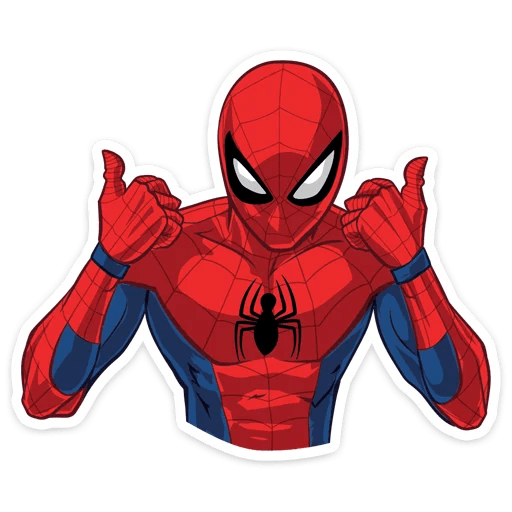 here is a Spider-Man Thumbs Up Sticker from the Spider-Man collection for sticker mania