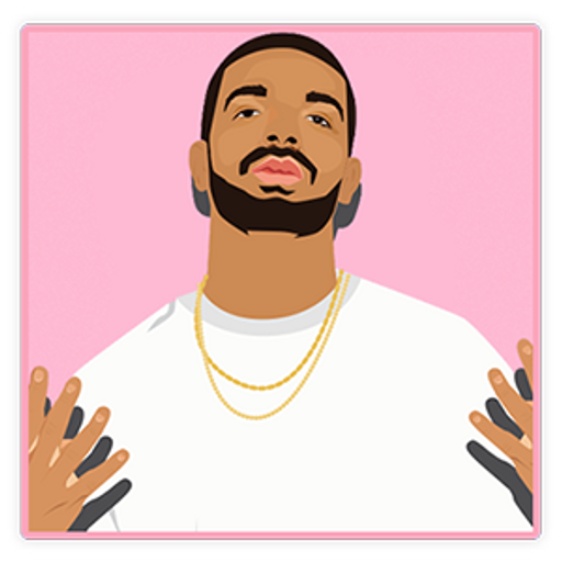 here is a Drake Drizzi Raper Sticker from the Rappers collection for sticker mania
