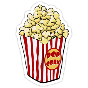 cool and cute Popcorn Sticker for stickermania