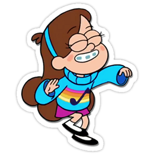 here is a Gravity Falls Mabel Pines from the Gravity Falls collection for sticker mania