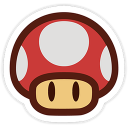 Super Mario Mushroom Sticker - Sticker Mania