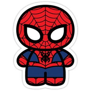 cool and cute Marvel Chibi Spider-Man Sticker for stickermania