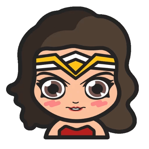 here is a DC Chibi Wonder Woman Sticker from the Chibi Marvel & DC comics collection for sticker mania