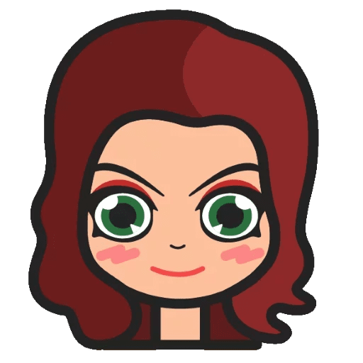 cool and cute Marvel Chibi Scarlet Witch Sticker for stickermania