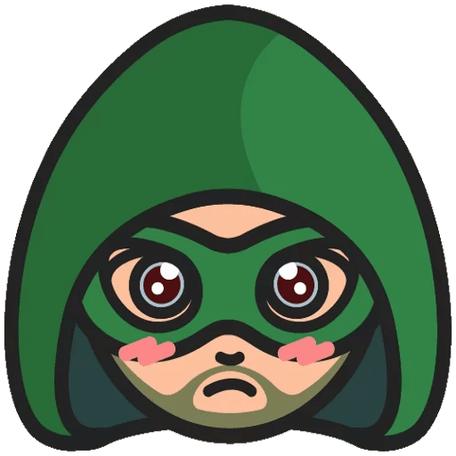 cool and cute DC Chibi Green Arrow Sticker for stickermania