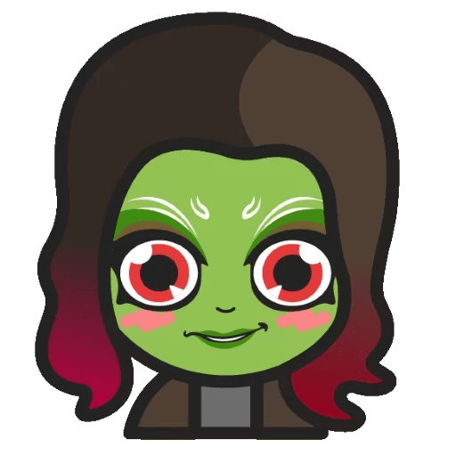 here is a Marvel Chibi Gamora Sticker from the Chibi Marvel & DC comics collection for sticker mania
